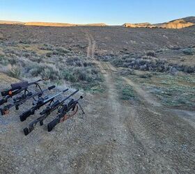 Some rifles hanging out before the match