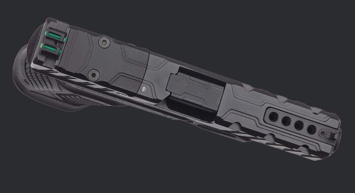 new derya dy9 island pistol with ported island barrel and rmr cut