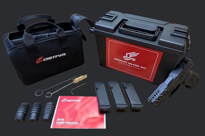 new derya dy9 island pistol with ported island barrel and rmr cut