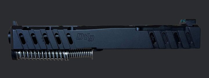 new derya dy9 island pistol with ported island barrel and rmr cut