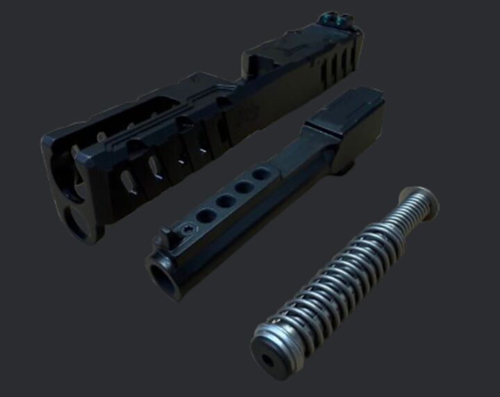 new derya dy9 island pistol with ported island barrel and rmr cut