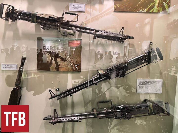 M60s on display at the War Remnants Museum in Ho Chi Minh City, Vietnam. By Lynndon Schooler.