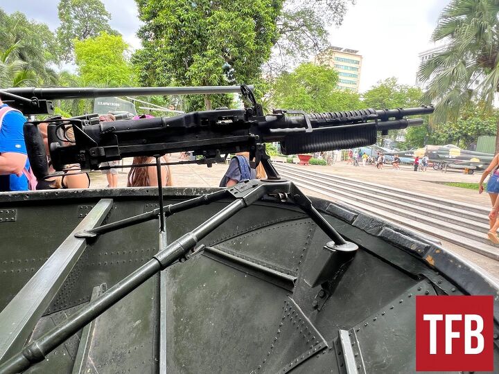M60 mounted on a boat and displayed at the War Remnants Museum in Ho Chi Minh City, Vietnam. By Lynndon Schooler.