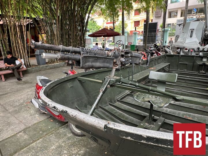 M60 mounted on a boat and displayed at the War Remnants Museum in Ho Chi Minh City, Vietnam. By Lynndon Schooler.