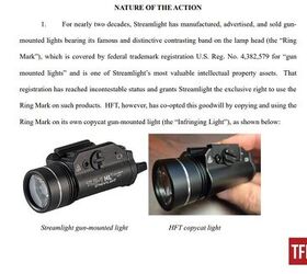 streamlight sues harbor freight over weapon lights