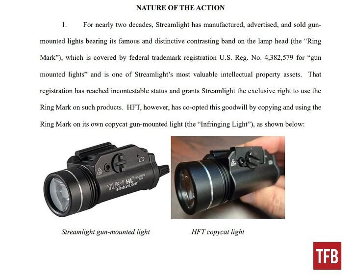streamlight sues harbor freight over weapon lights