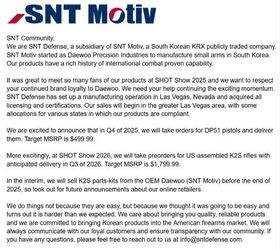 snt provides update on american k2 rifles