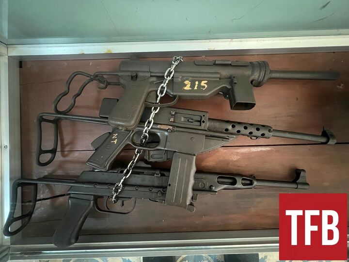 vietnam s converted submachine gun the k 50m, K 50M with a French MAT 49 and a US M3A1 in Da Nang Vietnam By Lynndon Schooler