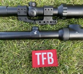 My good old Swarovski Z6i with a 30mm tube beside the new Kahles K18i-2 with a 34mm tube (Swarovski owns Kahles).