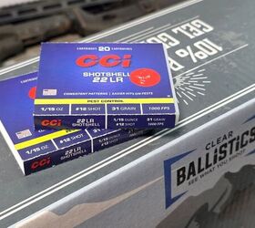 the rimfire report cci 22 shot shell in clear ballistics gel