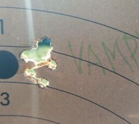 The author’s target from the range where RS9 was tested