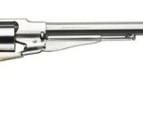 wheelgun wednesday a remington 1858 for any purpose, Pietta s 1858 Buffalo Hunter is one of the best blackpowder revolvers on the market for target shooting thanks to a long barrel and adjustable rear sight