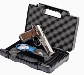 Each pistol ships with two magazines, optic mounting plates and a hard case.