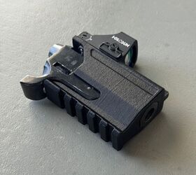 wheelgun wednesday booligan s muzzle loader modernized, The 3D printed accessory interface mounted on the shortened barrel