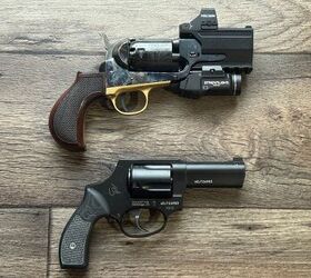 wheelgun wednesday booligan s muzzle loader modernized, Comparison with a modern less accessory compatible Taurus revolver