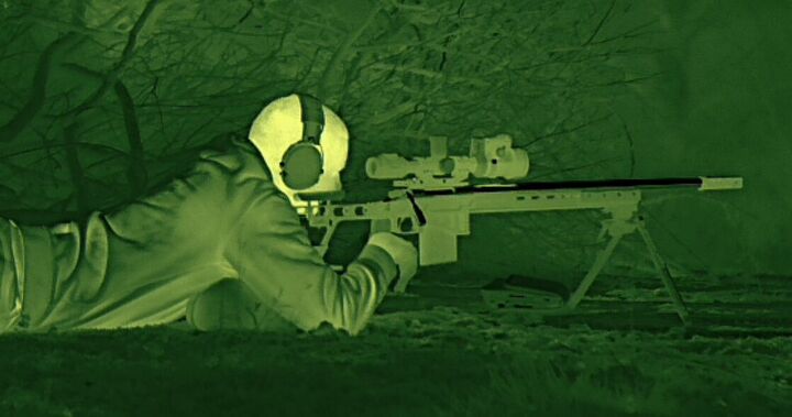 Using a thermal to document when we’re shooting 670 yards with a thermal rifle scope. Many of the latest thermals offer Green Hot, and I’ve become a fan. ( Pulsar Merger XT50 Binos).