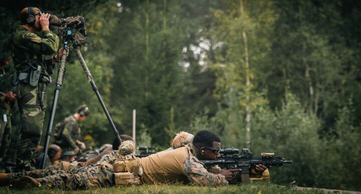 potd swedish sako trg m10 sniper rifle psg 23 ak5 m4 and m27 rwk
