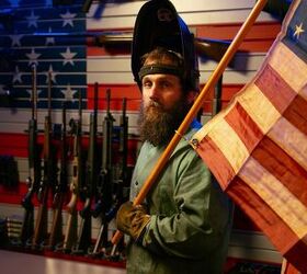 hold up displays unveils patriot wall modular american flag gun wall