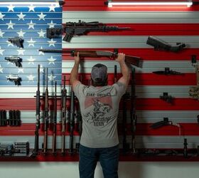 hold up displays unveils patriot wall modular american flag gun wall