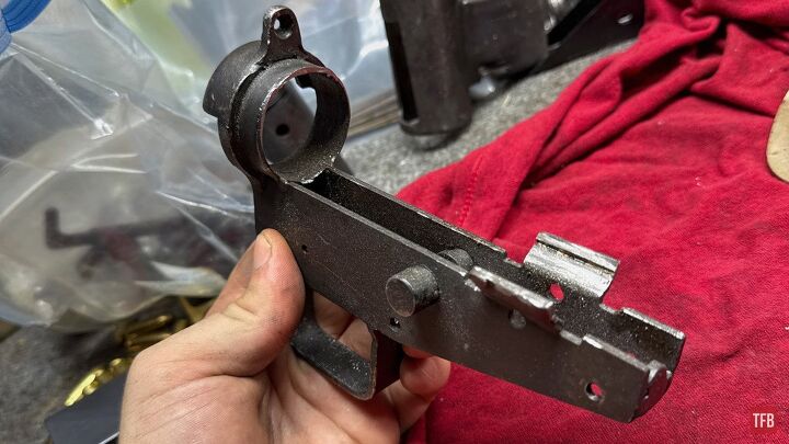 tfb armorer s bench sten mk2 build removing old receiver remnants