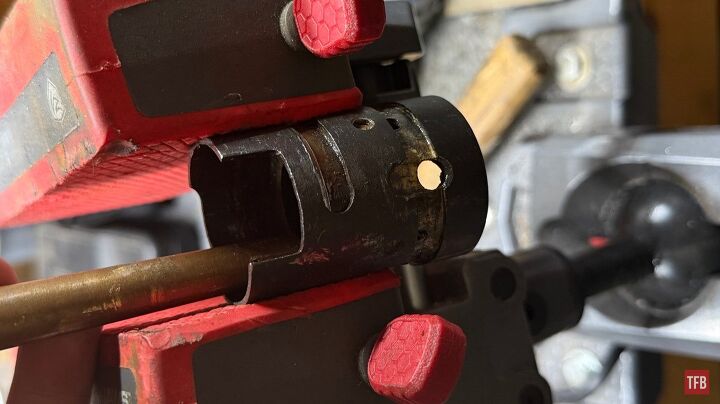 tfb armorer s bench sten mk2 build removing old receiver remnants