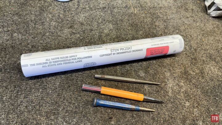 tfb armorer s bench sten mk2 build removing old receiver remnants