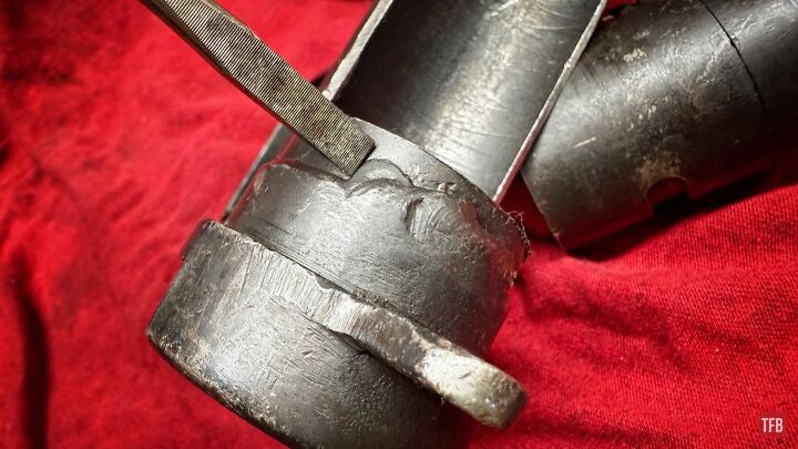 tfb armorer s bench sten mk2 build removing old receiver remnants