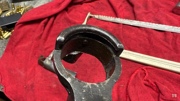 tfb armorer s bench sten mk2 build removing old receiver remnants