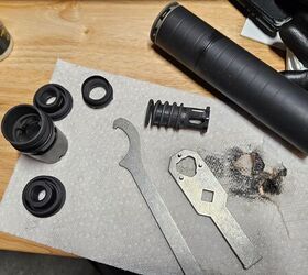 Modular silencer ownership means this kind of a pile on your workbench on a regular basis!