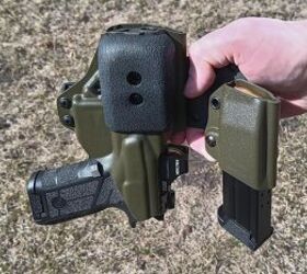 tfb review werkz bisect kydex holster system, The Werkz Bisect maintains positive retention on the weapon and the accompanying spare magazine