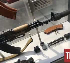 the soviet silenced tishina grenade launcher, AKMS with a 62 degree gas block and PBS 1 By Lynndon Schooler