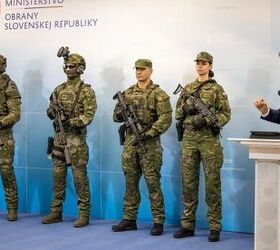 Soldiers with M4M, R10 and Stribog AP9 (Slovak Ministry of Defense)