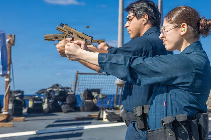 POTD: Small Arms Training Aboard USS Milius