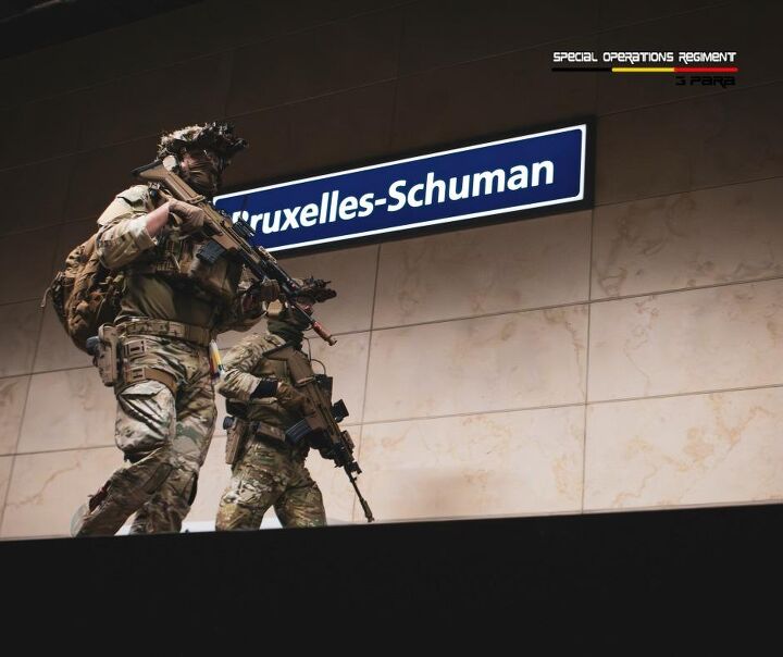 POTD: Next Stop Brussels–Schuman - Belgian Paratroopers Go Underground