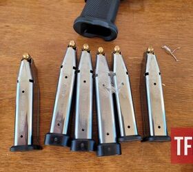 Alpha Foxtrot says capacity is 13 rounds for the new bigger-bore pistols. [Zac K.]