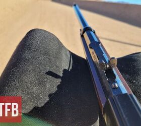 Adjustable iron sights are the name of the game on this basic-featured gun (no optics, no suppressor), and they’re pretty good for semi-buckhorns. [Zac K.]