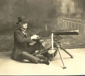 John Browning sat behind his M1917