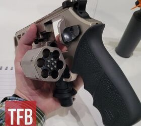 Custom-made grips! And check out that weirdo cylinder design. [Zac K.]