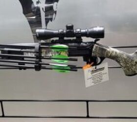 This oddity fires arrows from a .27-caliber blank; Traditions also ships the Crackshot with a .22LR rifle barrel to go with the arrow launcher barrel. [Zac K.]