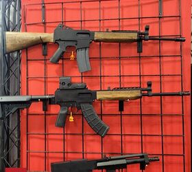 Note the Gwinn-designed Survival Pistol on the bottom. Hydra brought this to the 2024 SHOT Show. Of course, it's another unique Gwinn design. [Zac K.]