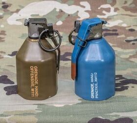 u s army adopts first new hand grenade since 1968, The new M111 and M112 inert blue colorer for training grenades