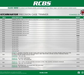 rcbs adds matchmaster precision trimmer accessories