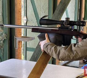 The SG Pulse will blend in on almost any rifle, especially here on a Spuhr mount. The shooter is using a support bag from Armageddon Gear, which really transforms an awkward position like this into something very stable.