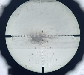 Schmidt & Bender’s new SBX reticle for the 3-18x42 META is excellent for hunting and DMR/PRS style shooting. However, when it’s snowing heavily no optic will help. Here’s looking at three 20/30cm steel in a wooden box at 310 meters.