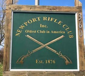 america s oldest shooting club newport rifle club turns 150, The Newport Rifle Club s sign displays their claim to fame Newport Rifle Club