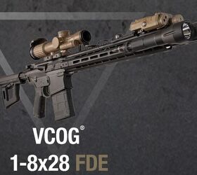 trijicon adds fde finish to vcog 1 8x28 riflescope
