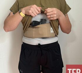 Belly band with workout clothes