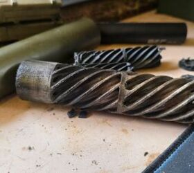the rimfire report do 3d printed rimfire suppressors make sense, The 9mm Rubato core after about 300 rounds Model 1225 in the background after failure