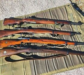 Some of the vintage rifles at the CMP match