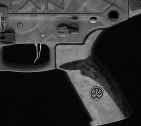 What looks just like camo paint on the receiver actually reproduces the handwritten 1526 date from the very first company document.